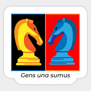 Gena Una sumus, we are one family Sticker